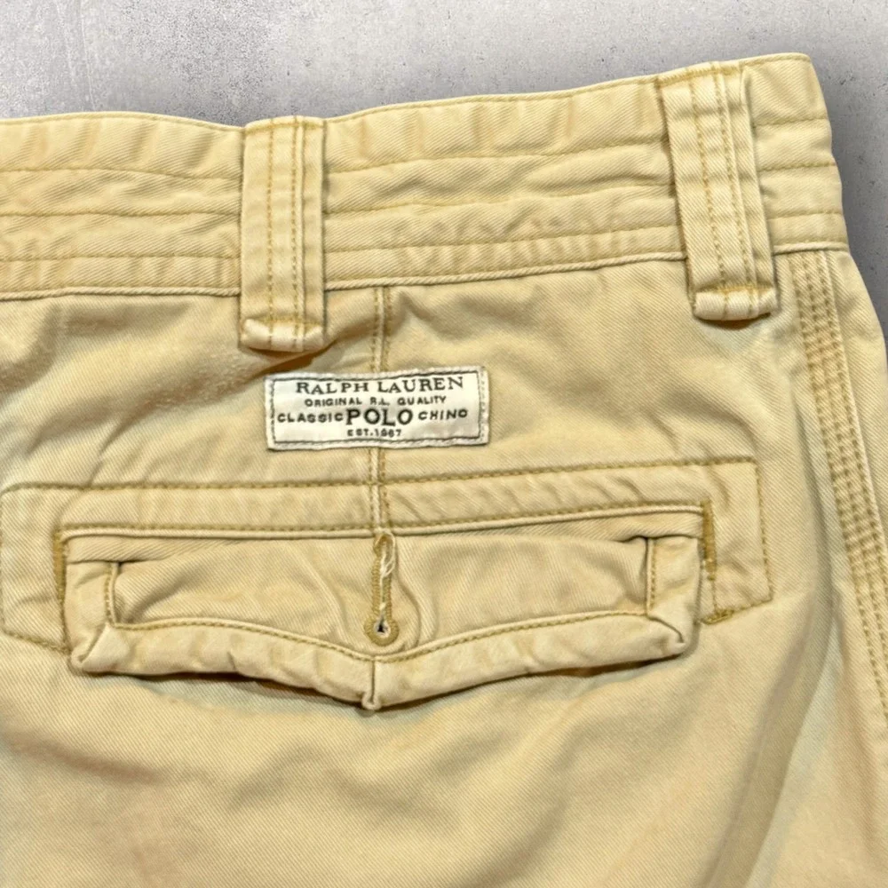 Polo Ralph Lauren Cargo Shorts Distressed Paint Marks Men's 34 Classic Chino